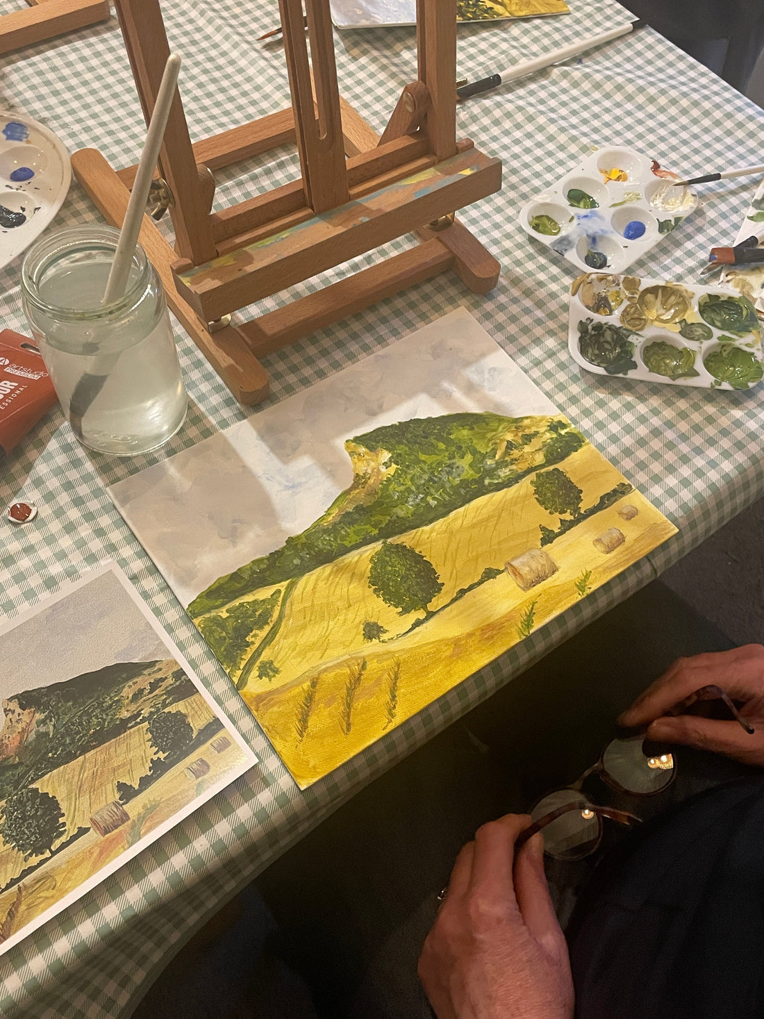 Inside the Great Ayton Art Club. 15th April