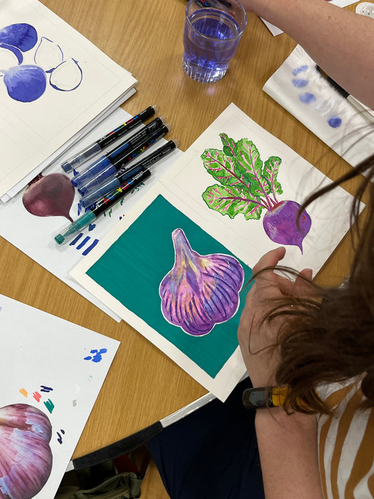 Refining with Acrylic Markers 29.7.26 Great Ayton