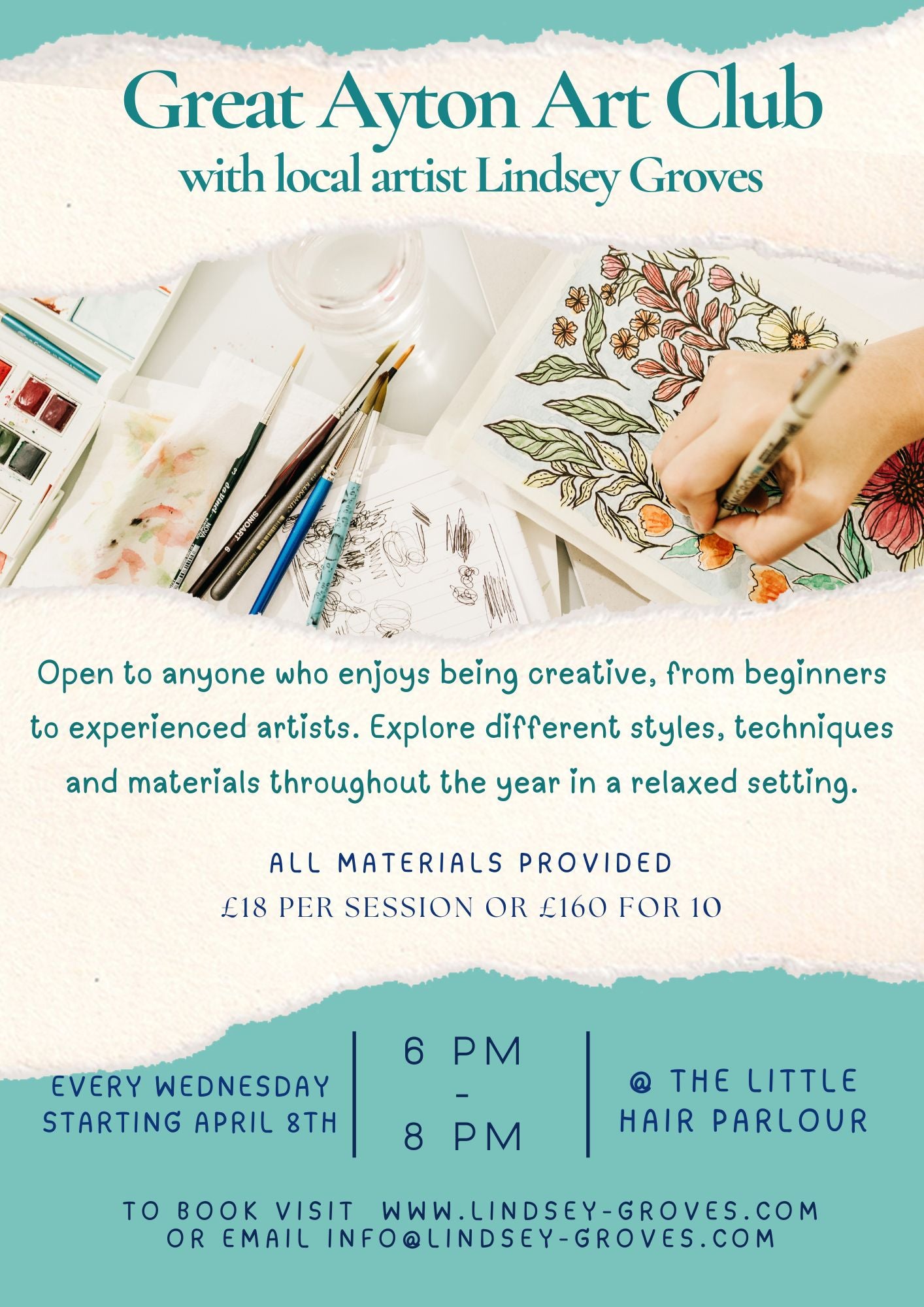 Great Ayton Art Club for adults 2026