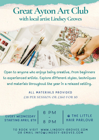 Great Ayton Art Club for adults 2026